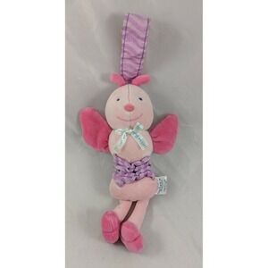 Carters Starters Pink Insect Bug Butterfly Plush Bell Wiggles 12 Inch Stuffed
